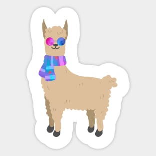 Hippie Llama Sticker